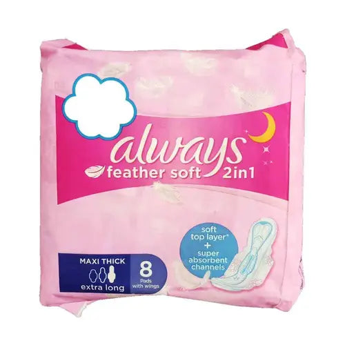 Always Maxi Thick Extra Long Feather Soft (8pcs)