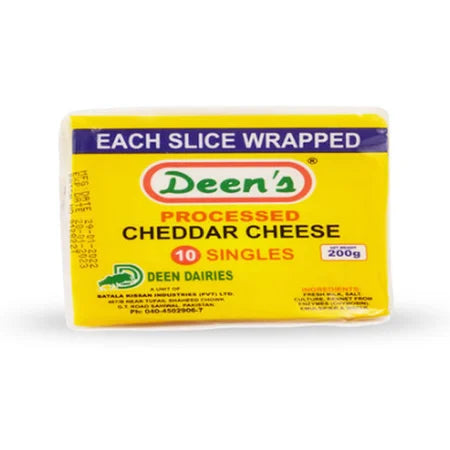 Deens Slice Cheese Cheddar 200gm