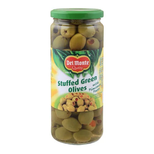 Delmonte Stuffed Green Olives 450gm
