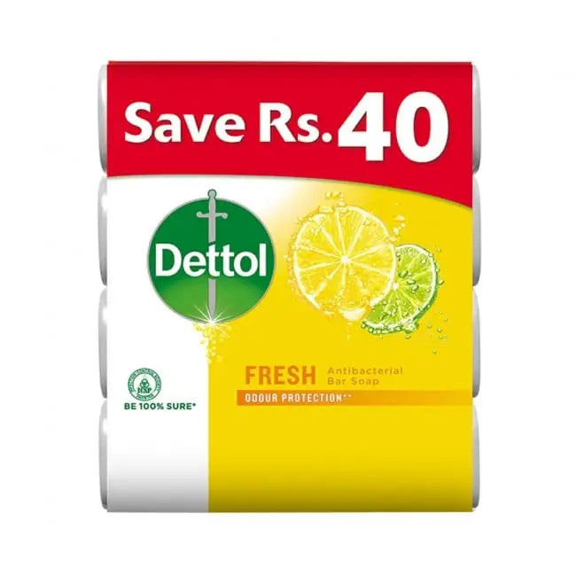 Dettol Lemon Fresh Soap 130gm X 4
