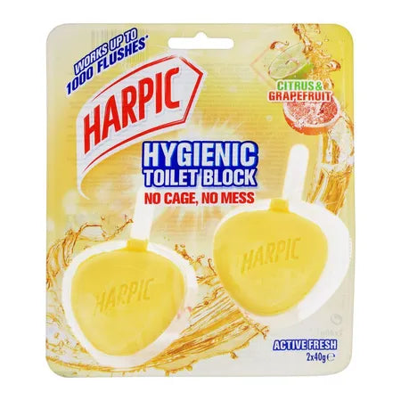 Harpic Citrus Toilet Block 2x40gm