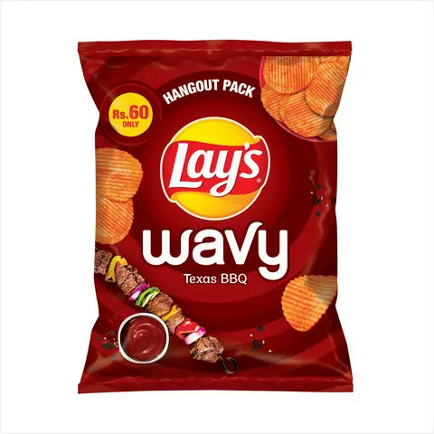 Lays Wavy Texas Bbq Chips 45gm
