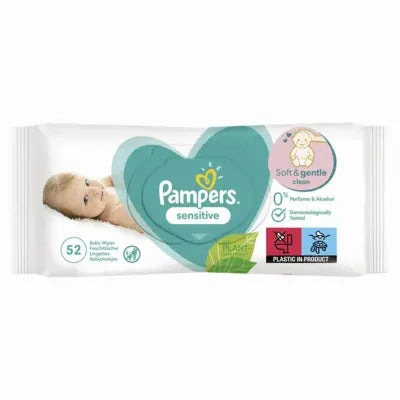 Pampers Wipes Sensitive (52pcs)