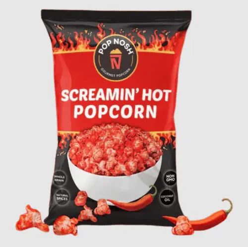 Pop Nosh Screaming Hot Popcorn