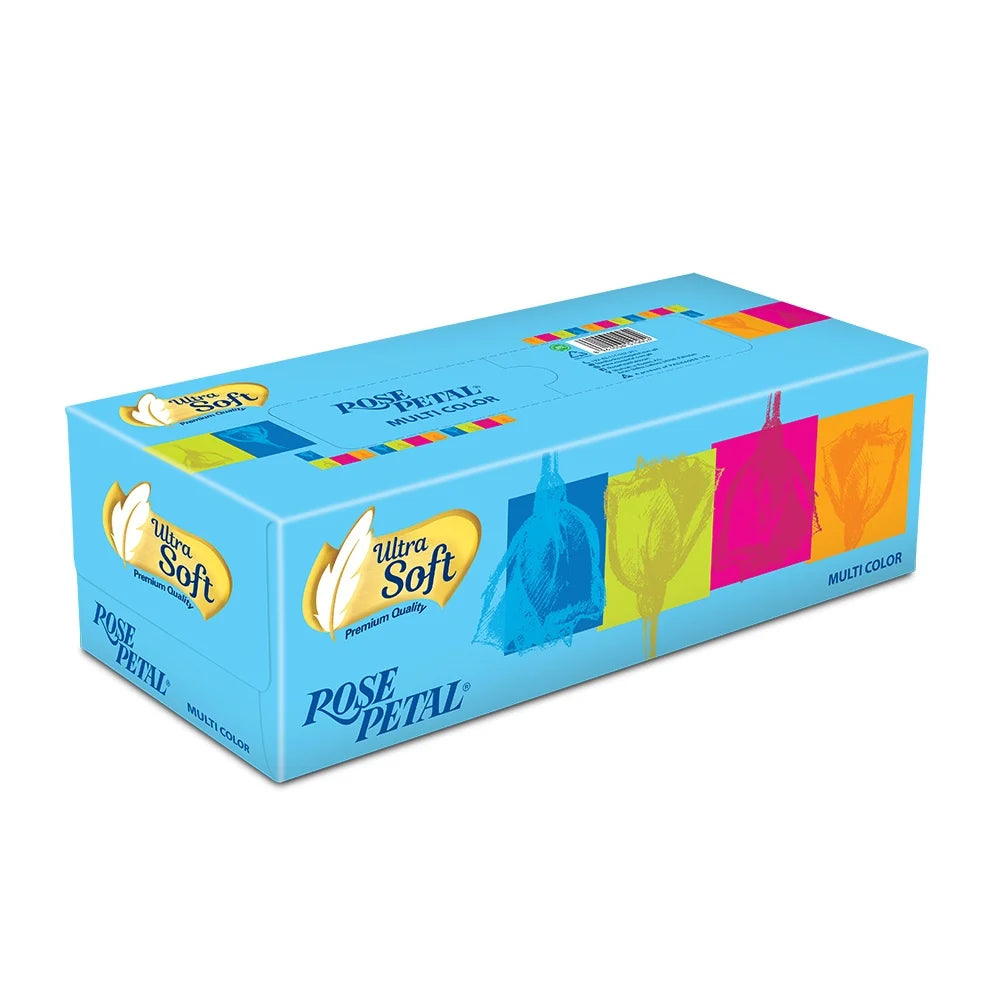 Rose Petal Multi Colour Tissue Box
