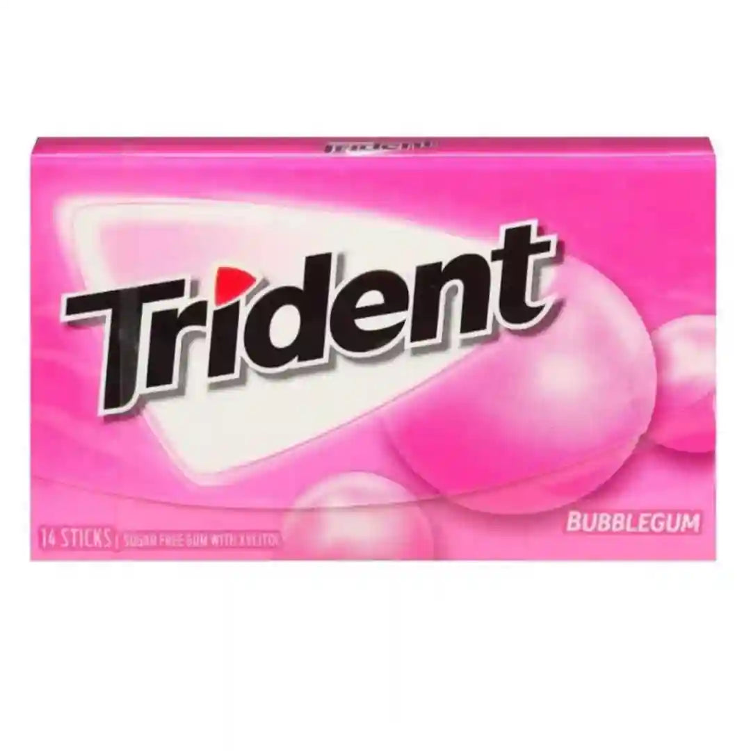 Trident Pink Bubble Gum 14 Sticks