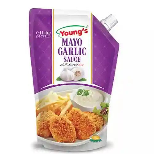 Youngs Mayo Garlic Sauce 1L